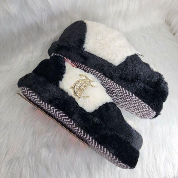 Juicy Couture Faux Fur Sneaker Slippers. - Picture 3 of 4